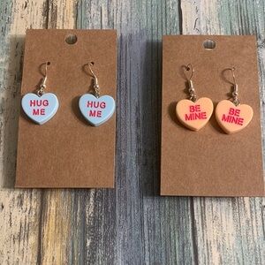 Heart-Shaped 'Hug Me' and 'Be Mine' Earrings